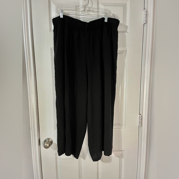 H&M Pants & Jumpsuits Black Hm Super Soft Viscose Wide Leg Pants Xl